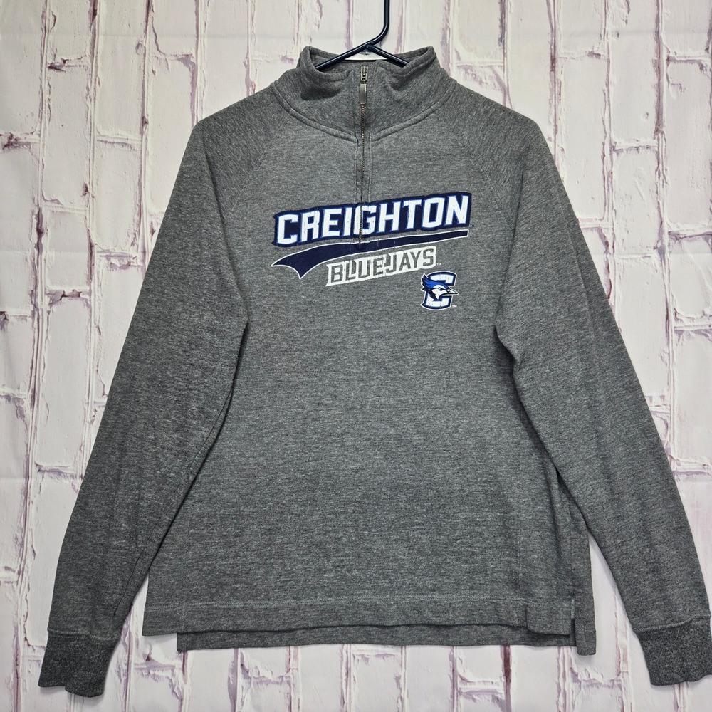 Creighton Bluejays JanSport Quarter Zip Pullover Gray  NCAA Sweatshirt Men Large
